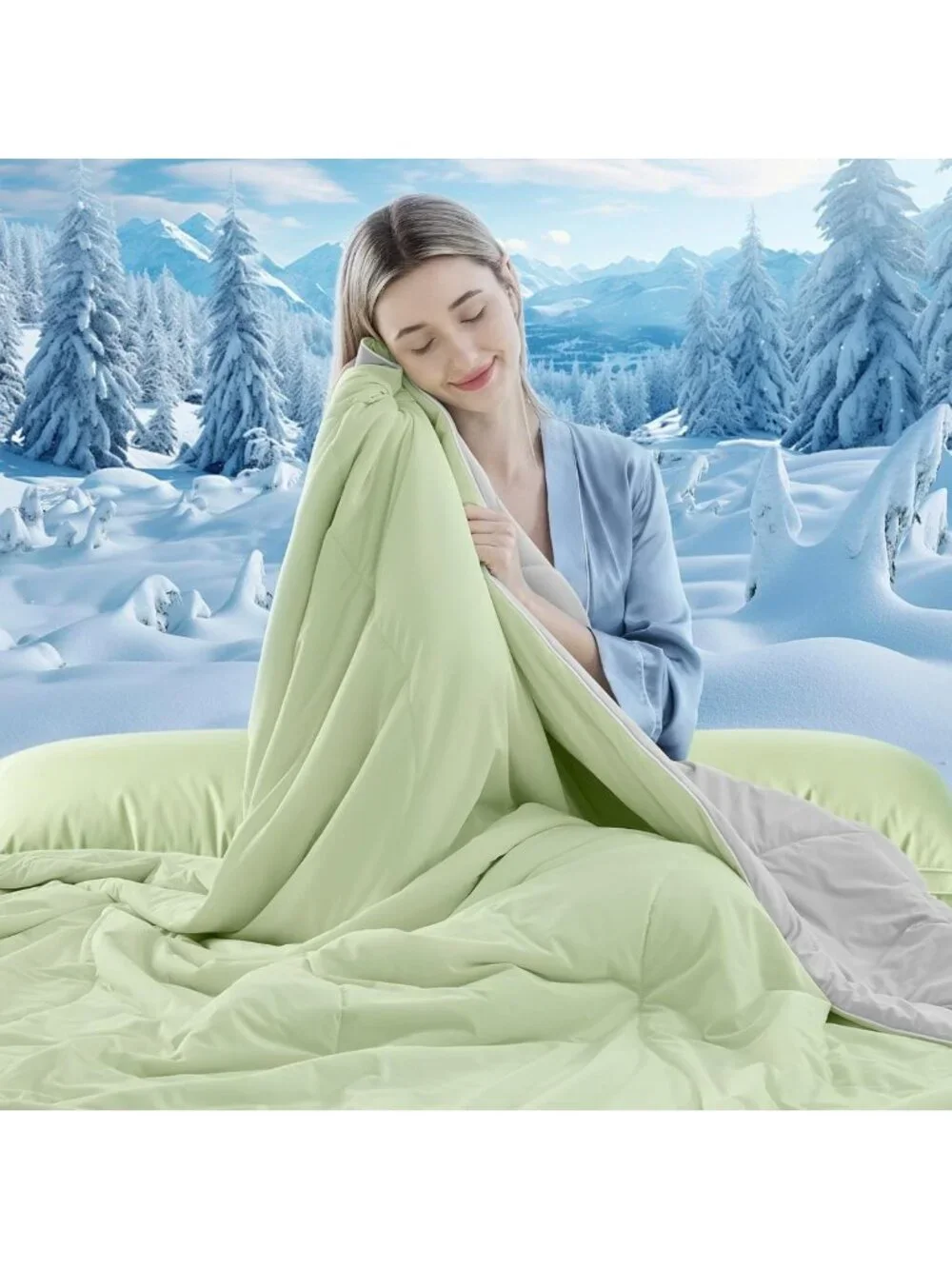 Queen Size Cooling Comforter for Hot Sleepers - Lightweight, Soft, 80